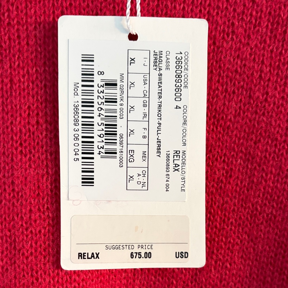 MaxMara Vibrant Red Crewneck Sweater - Picture 4 of 10
